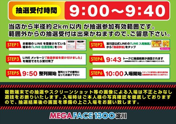 メガフェイス1300淀川の最新情報画像