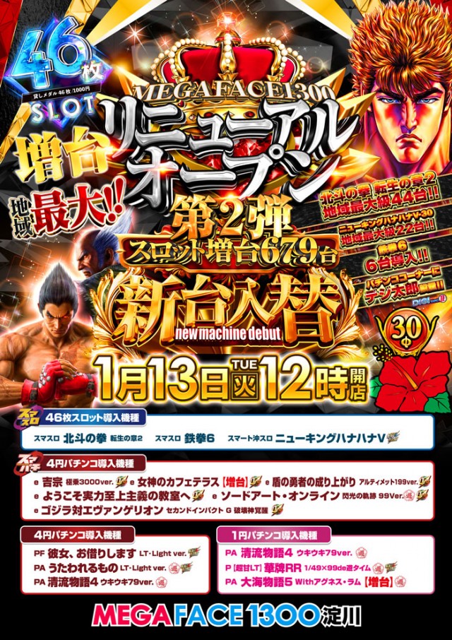 メガフェイス1300淀川の最新情報画像