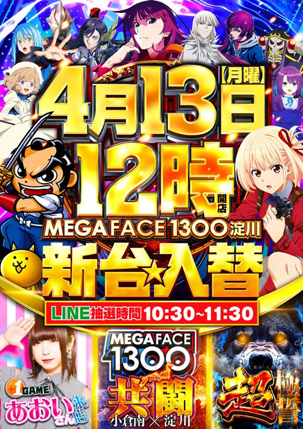 メガフェイス1300淀川の最新情報画像