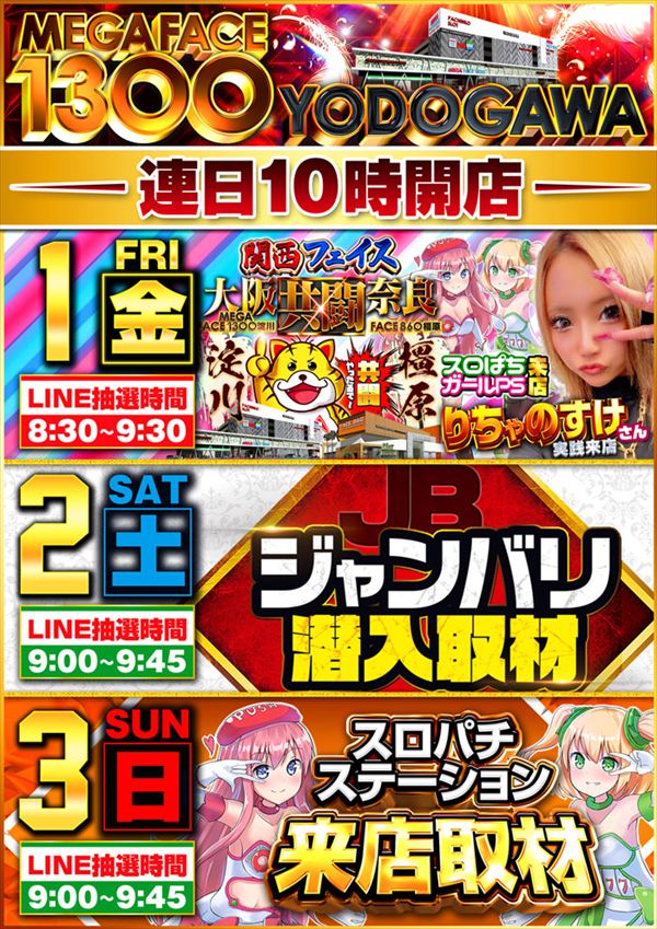 メガフェイス1300淀川の最新情報画像