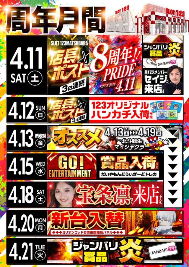 スロット123松原店の最新情報画像