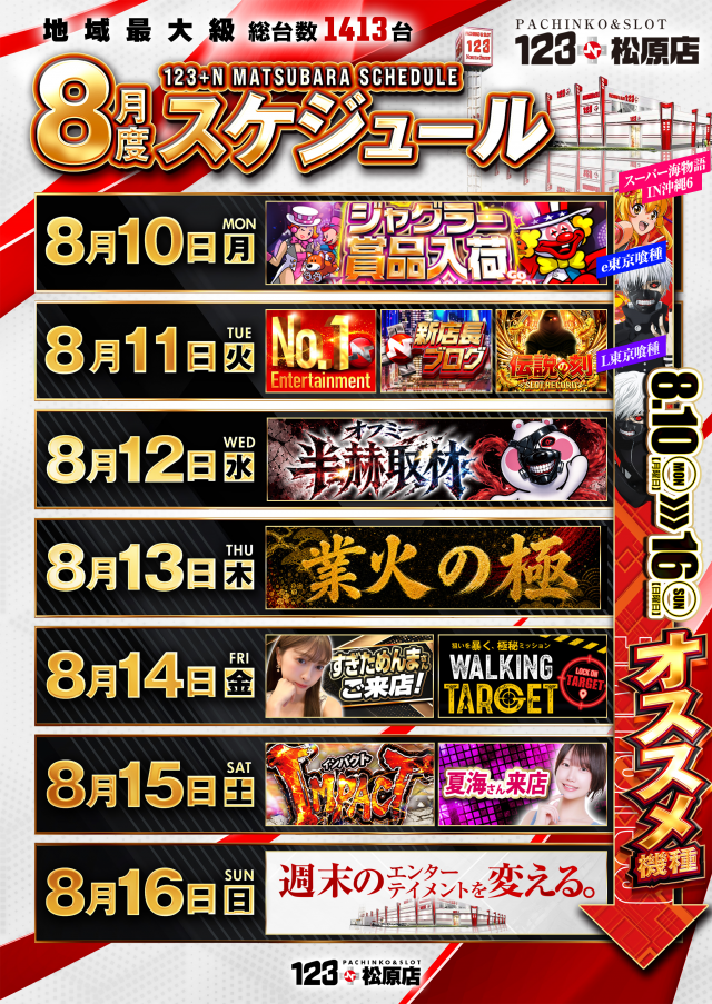 １２３＋Ｎ松原店の最新情報画像