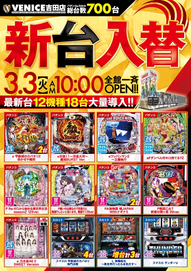 フロアマップ公開中】ベニス吉田店 | 東大阪市 吉田駅 | パチンコ