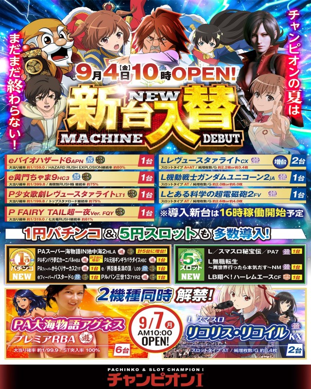 チャンピオン Ⅰの最新情報画像