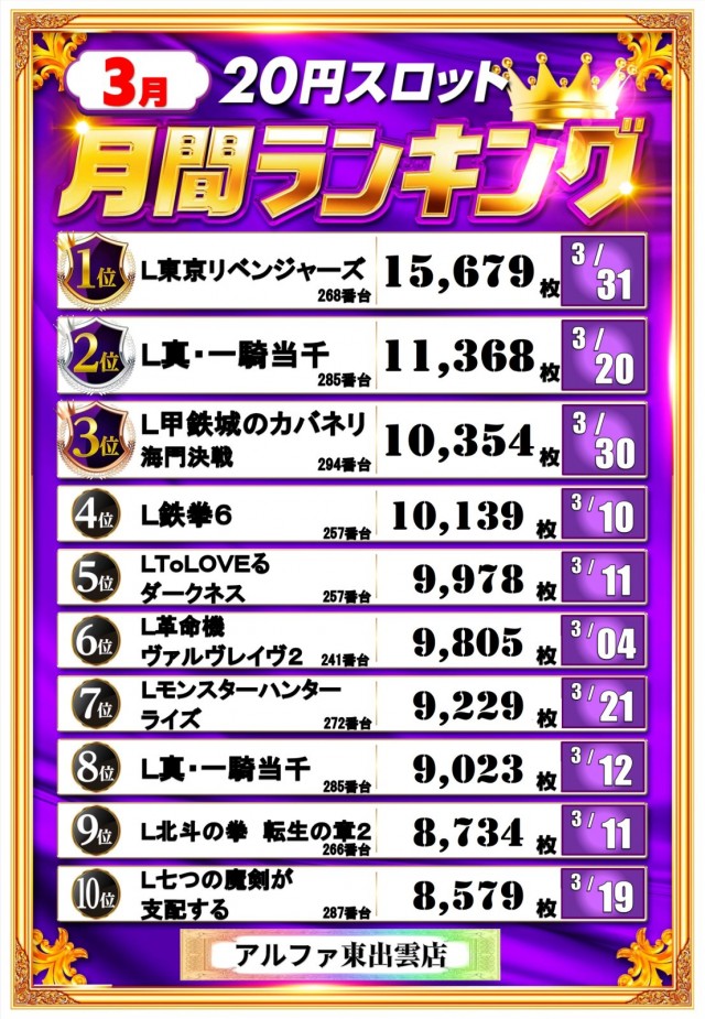 アルファ東出雲店の最新情報画像