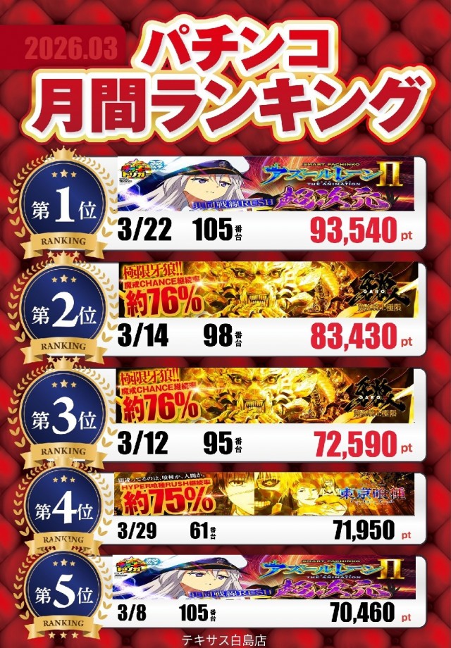 テキサス白島店の最新情報画像