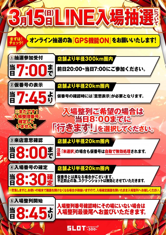 ラ・フェスタ5 & スロット7の最新情報画像