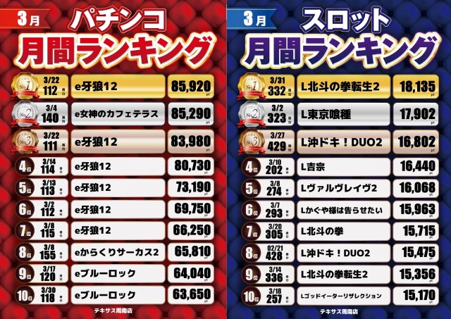 テキサス周南店の最新情報画像