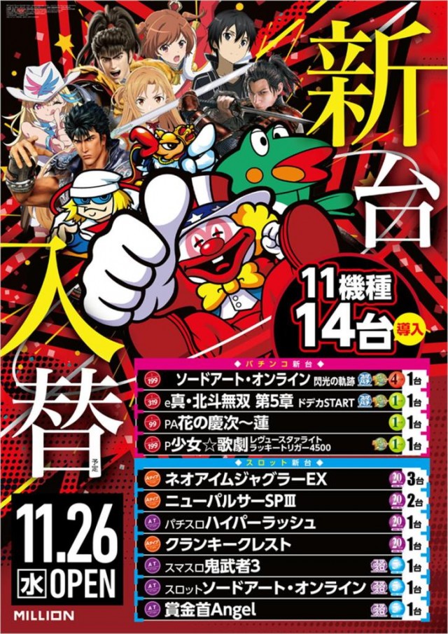 ミリオン高松東店の最新情報画像