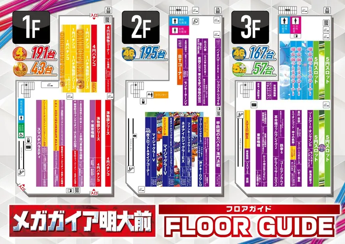 メガガイア明大前店のフロアマップ2