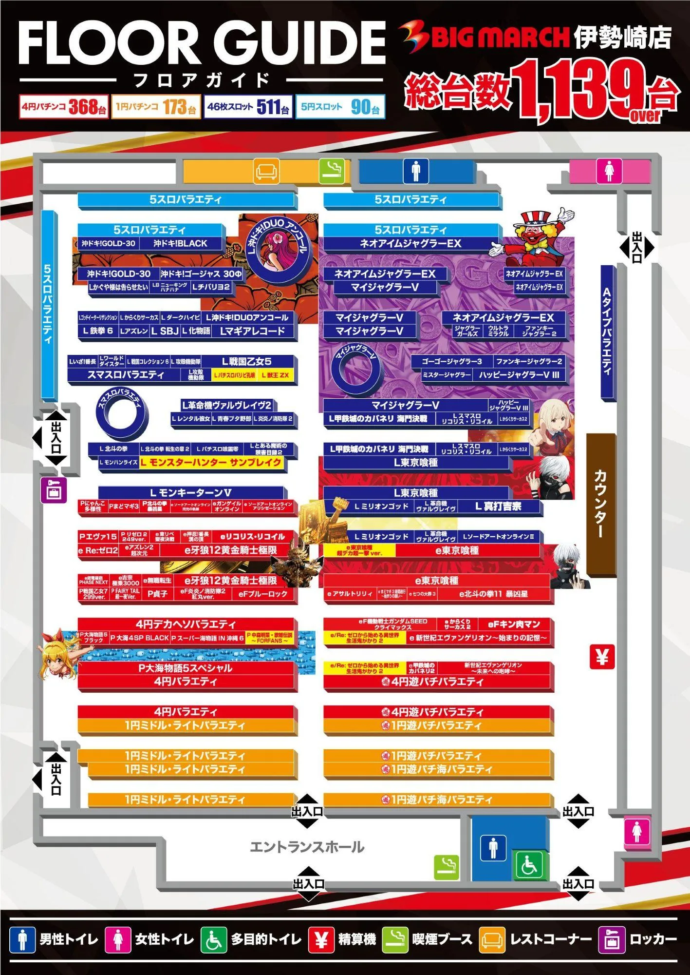 フロアマップ公開中】ビックマーチ伊勢崎店 | 伊勢崎市 | パチンコ