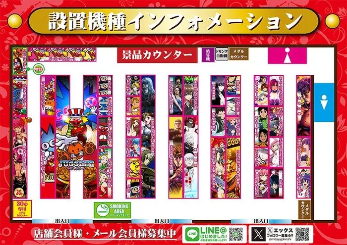 みとやジャックポット錦糸町のフロアマップ1