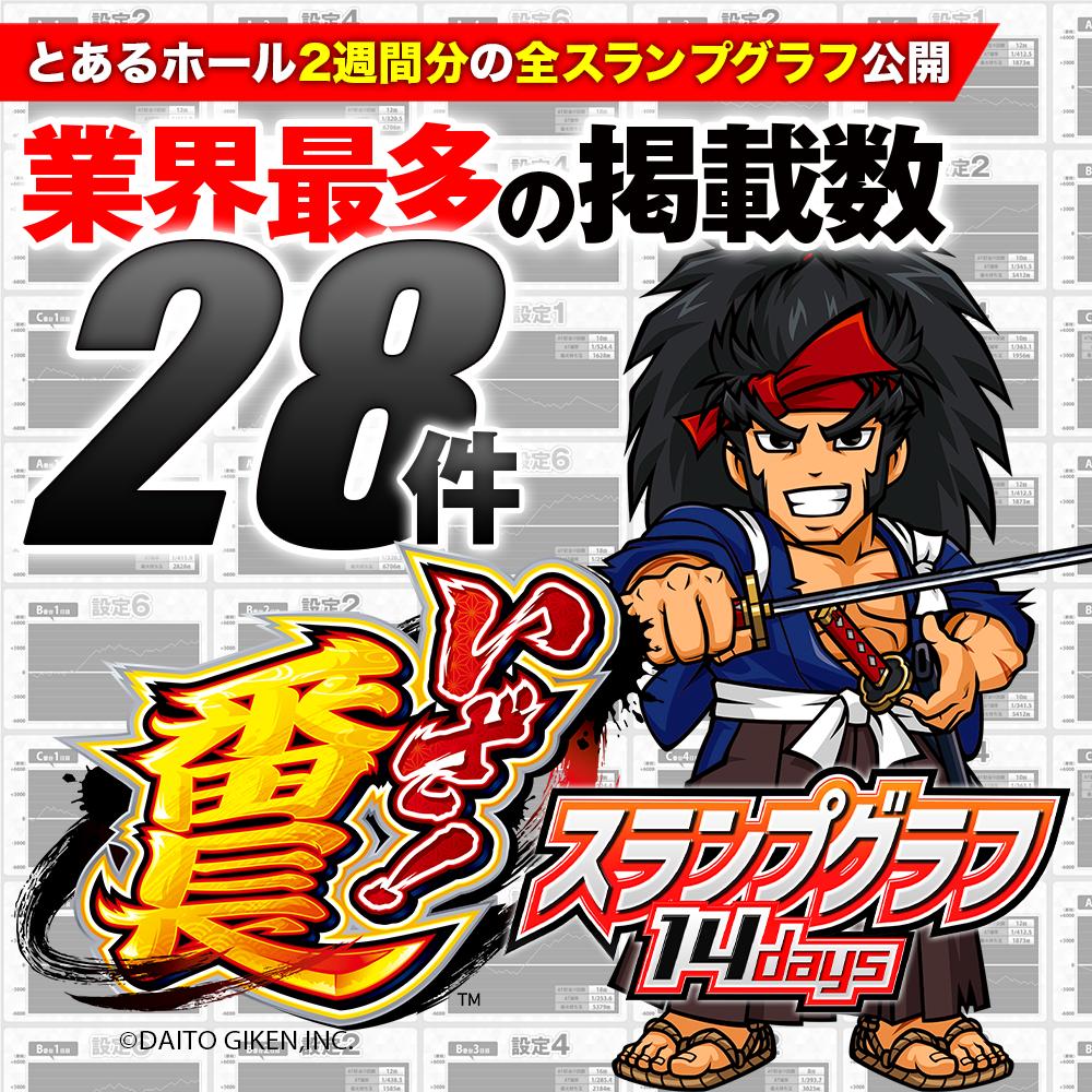 いざ！番長』スランプグラフ28件掲載！ 設定6のグラフもあります