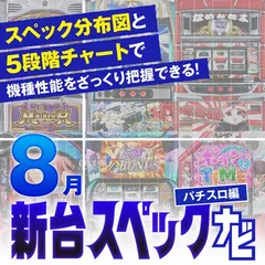 『スマスロダリフラ』他8月のパチスロ新台性能をざっくり評価【新台スペックナビ（パチスロ編）】
