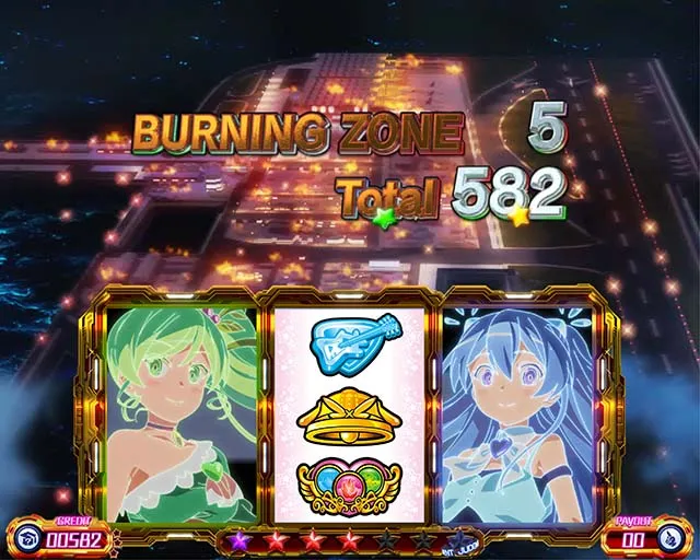 プリズムナナST終了時リールキャラ