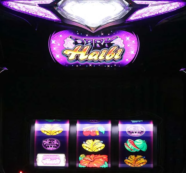 スマート沖スロダークハイビスマスロ筐体上部ランプ点滅リールフラッシュ