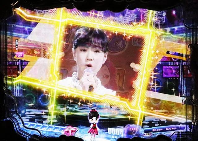 パチンコ・中森明菜・リーチ前予告
