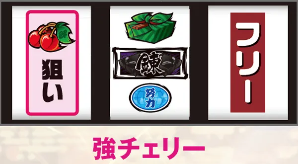 サラ番AT中・中押し手順・強チェリー