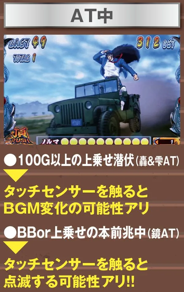 サラ番AT中・隠れタッチセンサー