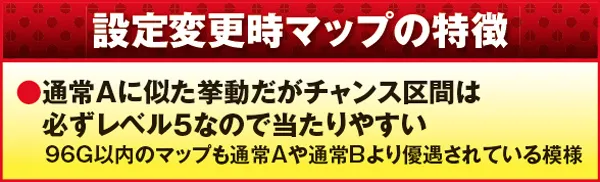 サラ番設定変更時のマップの特徴
