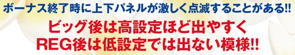 ニューキングハナハナボーナス終了時のパネルフラッシュ