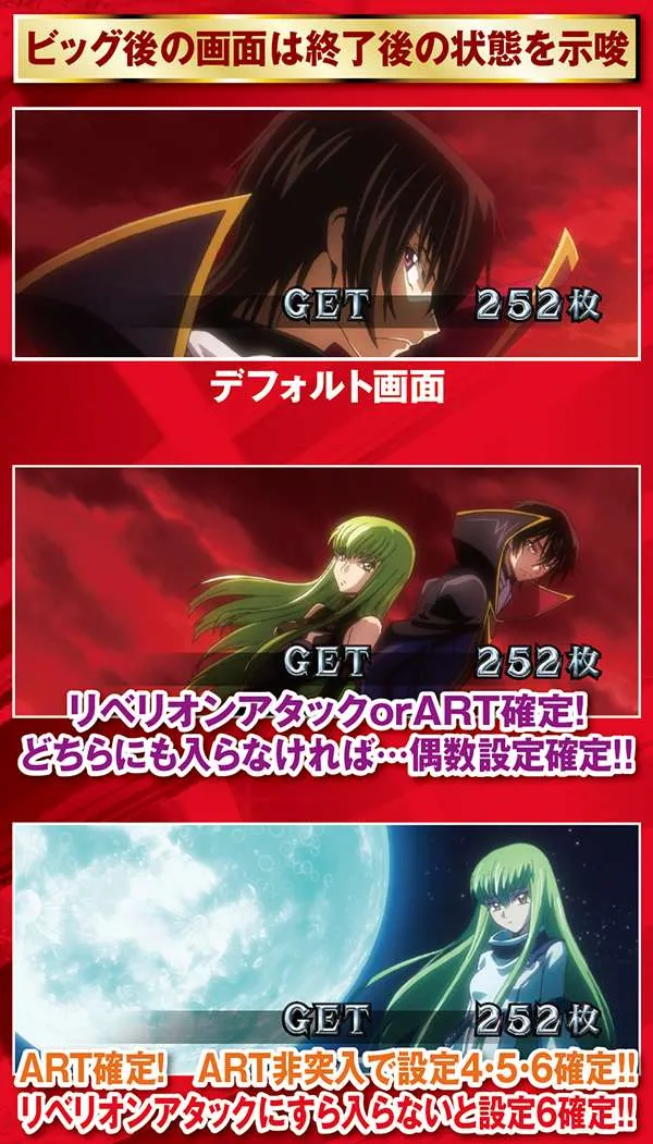 コードギアスR2ビッグ終了画面
