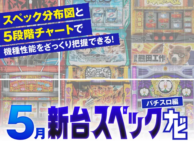 熊田工作』他5月のパチスロ新台性能をざっくり評価【新台スペックナビ