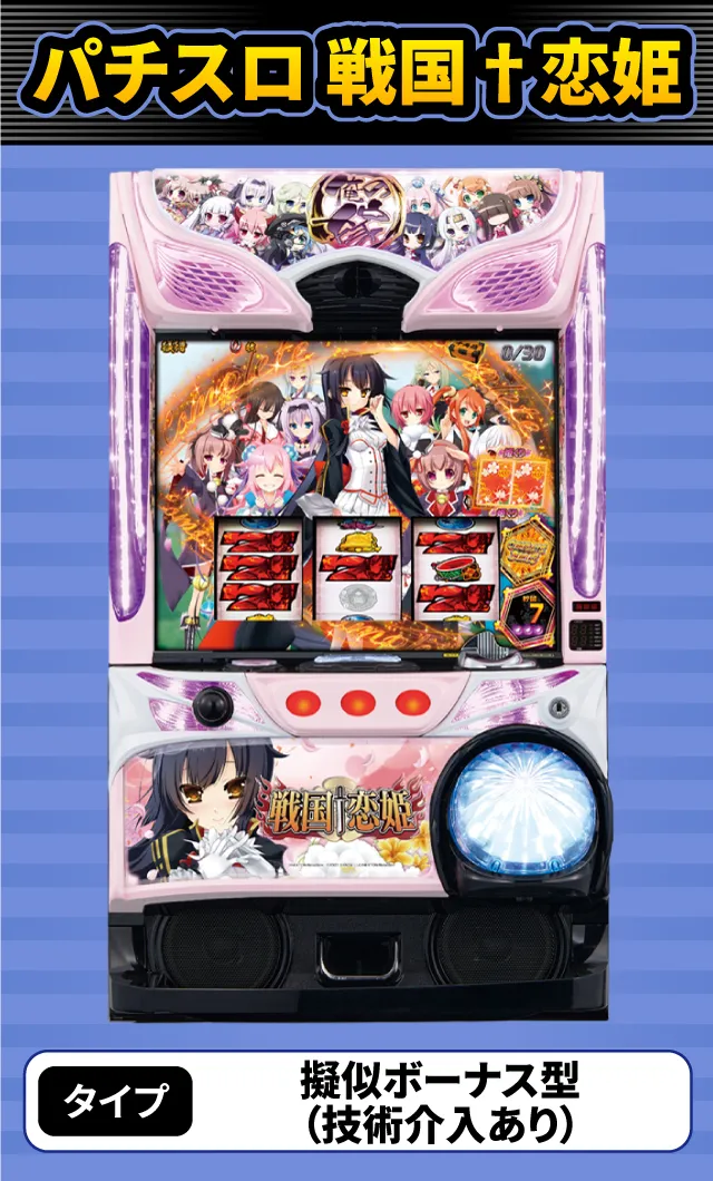 7月新台スペックナビ　パチスロ 戦国&dagger;恋姫