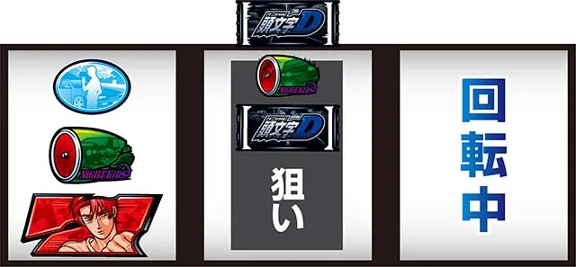 スマスロ頭文字D2nd左リール赤7狙い