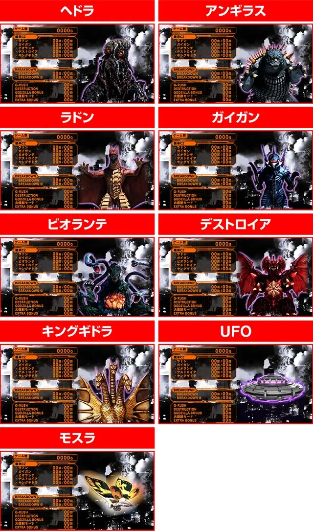 スマスロゴジラメニュー画面