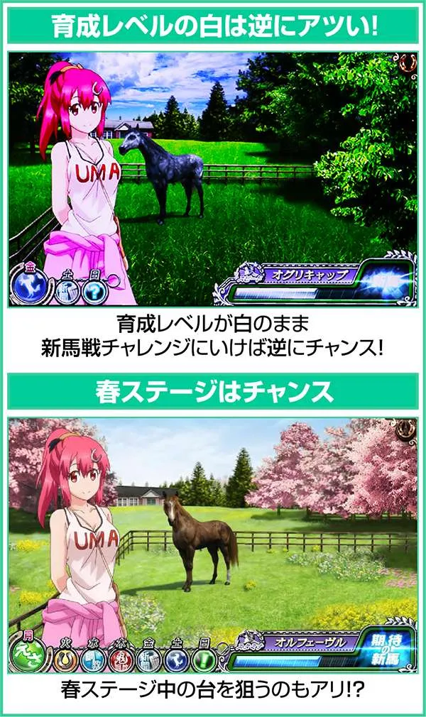 GI優駿倶楽部立ち回りに役立つ狙い目ポイント(育成レベル白での新馬戦・春ステージ)