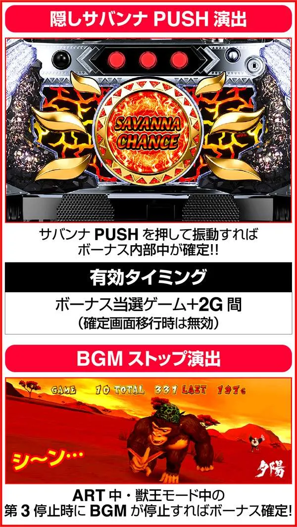 獣王王者の覚醒ボーナス示唆&確定演出