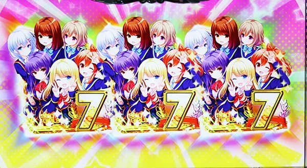 ガールフレンド液晶図柄揃い概要「7図柄揃い」