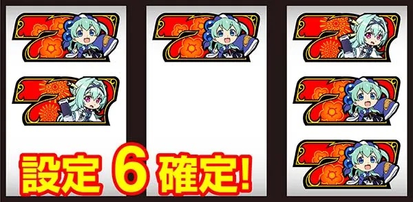 戦コレ徳川家康擬似ボーナス開始時の7が揃うライン
