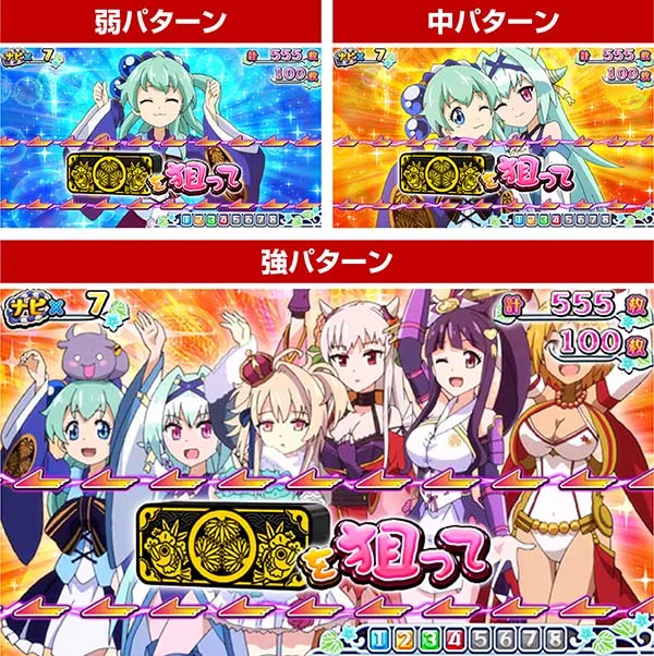 戦コレ徳川家康擬似ボーナスの演出期待度