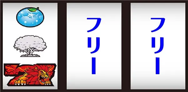 猛獣王通常時の打ち方・下段に赤7停止時