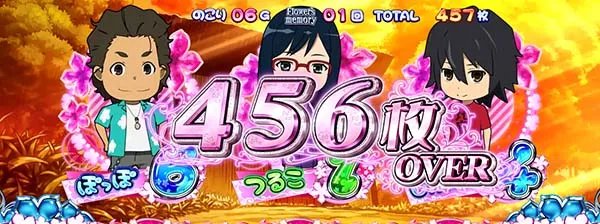 あの花獲得枚数設定456