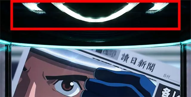 モンキーターン4筐体上部のランプ