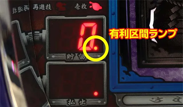 パチスロ零有利区間ランプ
