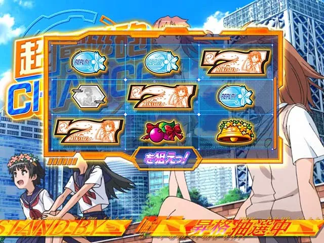 パチスロとある科学の超電磁砲レールガン超電磁砲チャンス白7テンパイボイス