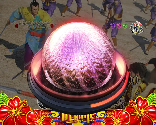 花の慶次蓮ライトミドル天激ボタン予告