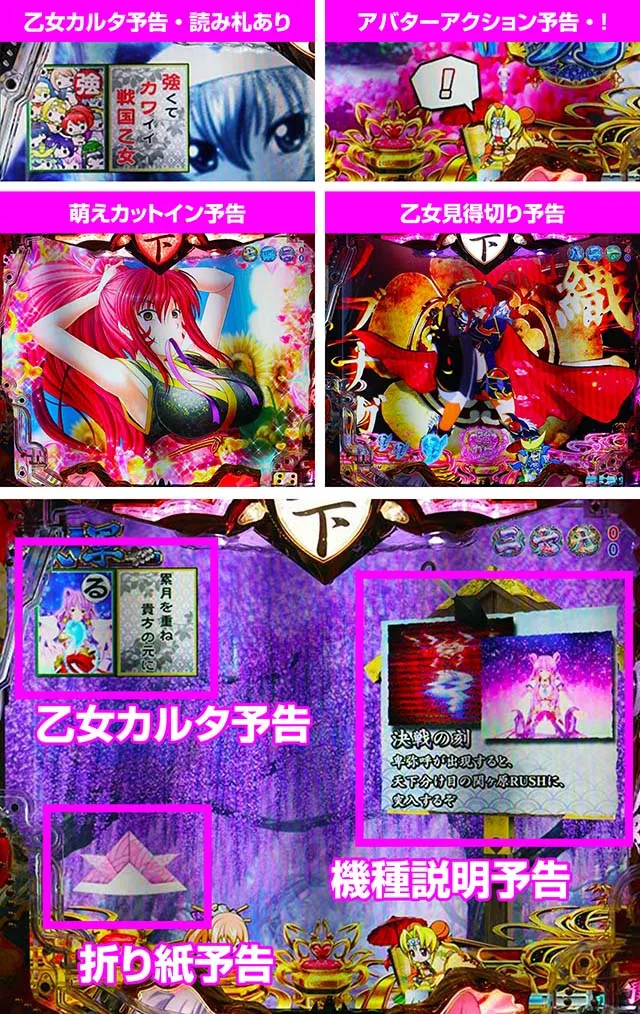 戦国乙女6・演出法則一覧・連続予告以外