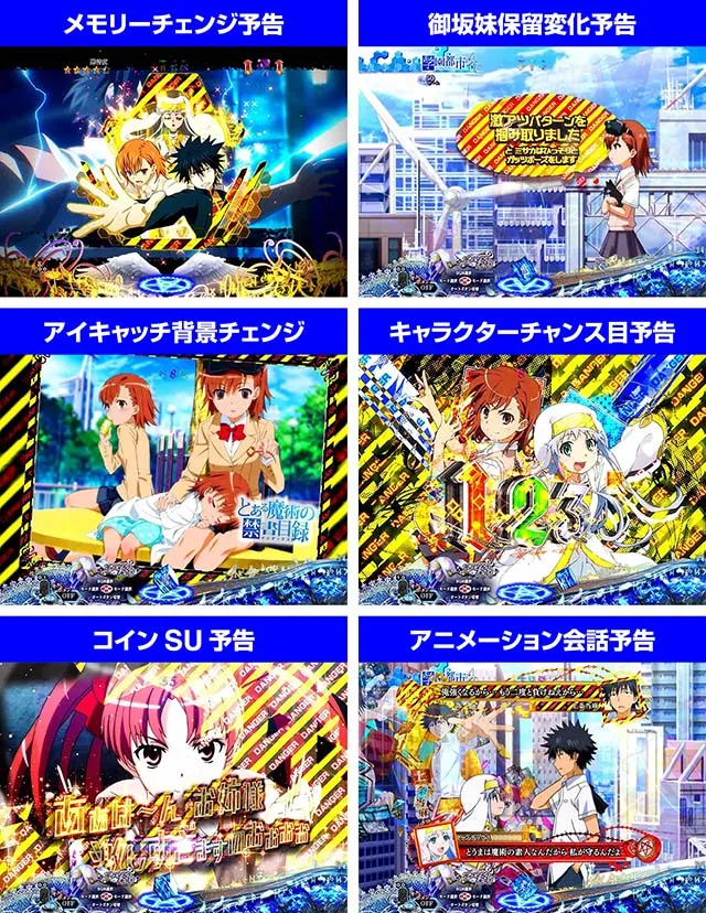 ぱちんこ・とある魔術の禁書目録・予告のポイント・DANGER柄