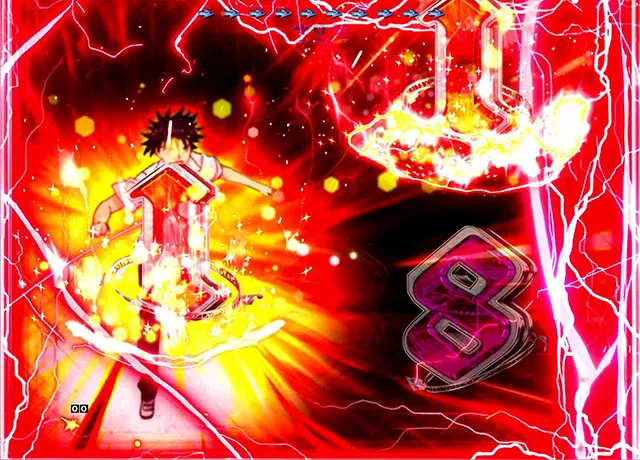 ぱちんこ・とある魔術の禁書目録・上条当麻ST中・テンパイあおり予告