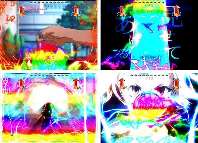 ぱちんこ・とある魔術の禁書目録・電撃チャージ予告(御坂美琴ST)