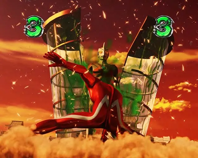 ウルトラセブン超乱舞・共闘バトルリーチ・ウルトラマンエース共闘リーチ(VSヒッポリト星人)