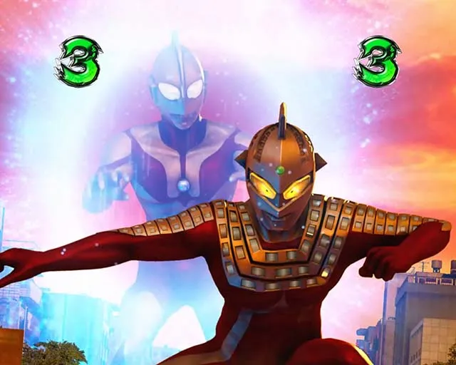 ウルトラセブン超乱舞・共闘バトルリーチ・ウルトラマン共闘リーチ(VSゼットン)