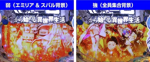 ぱちんこ・リゼロ・リーチ前予告・タイトルロゴ予告