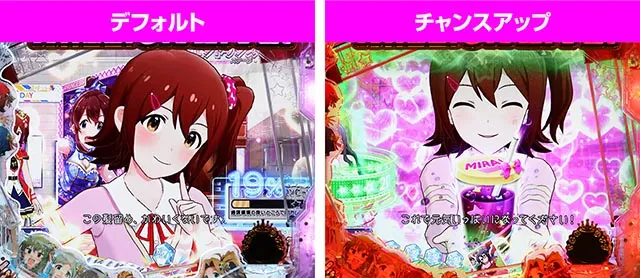 ぱちんこ・アイドルマスター（アイマス）・ふれあいステップアップ予告