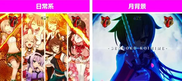 戦国恋姫・リーチ後予告・発展演出